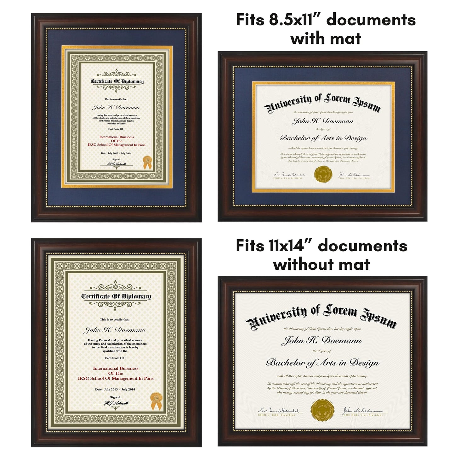 Legacy Matted Document Frame