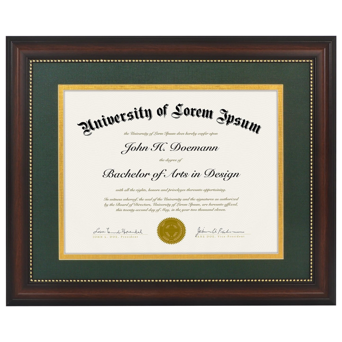 Legacy Matted Document Frame