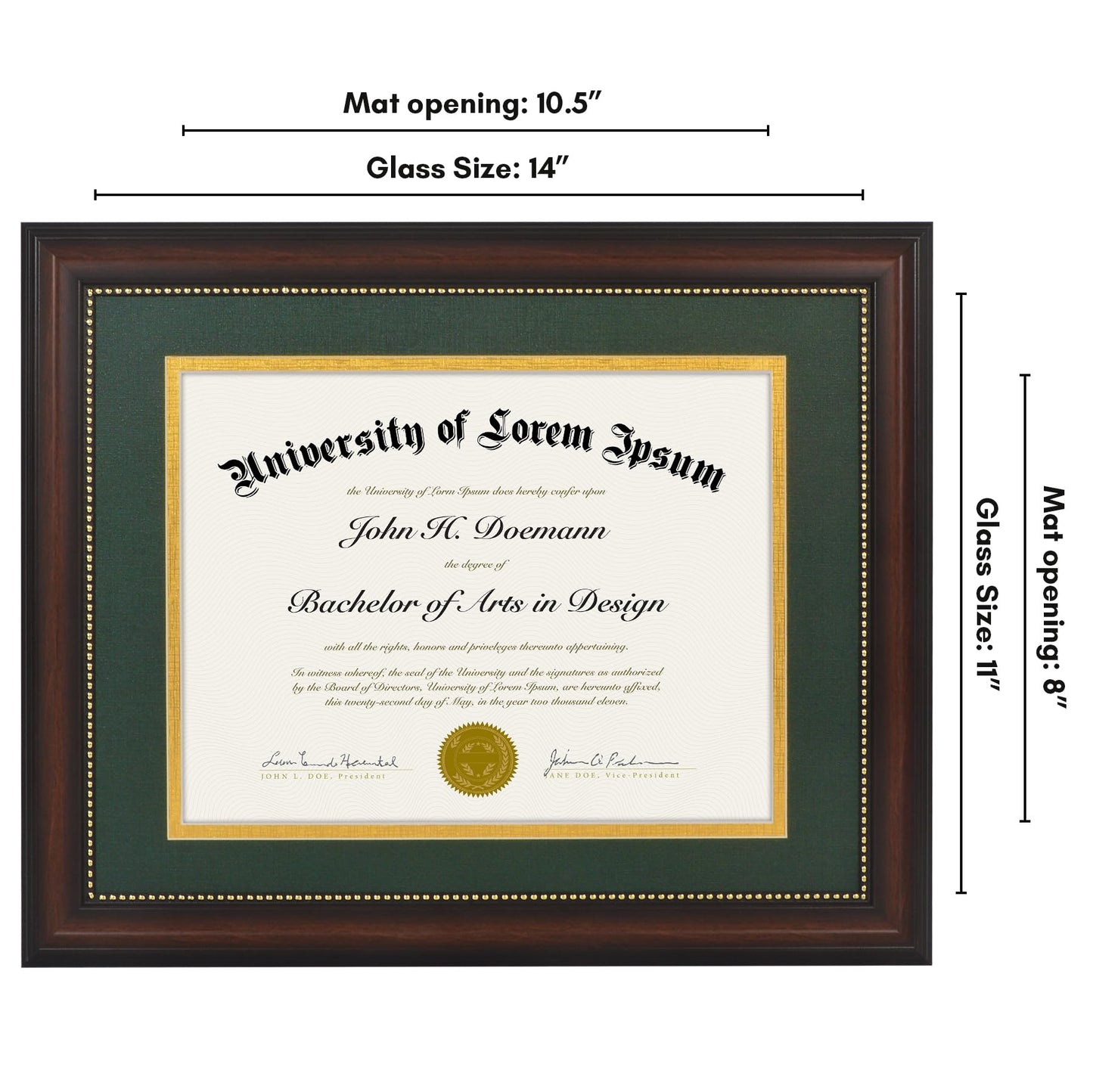Legacy Matted Document Frame