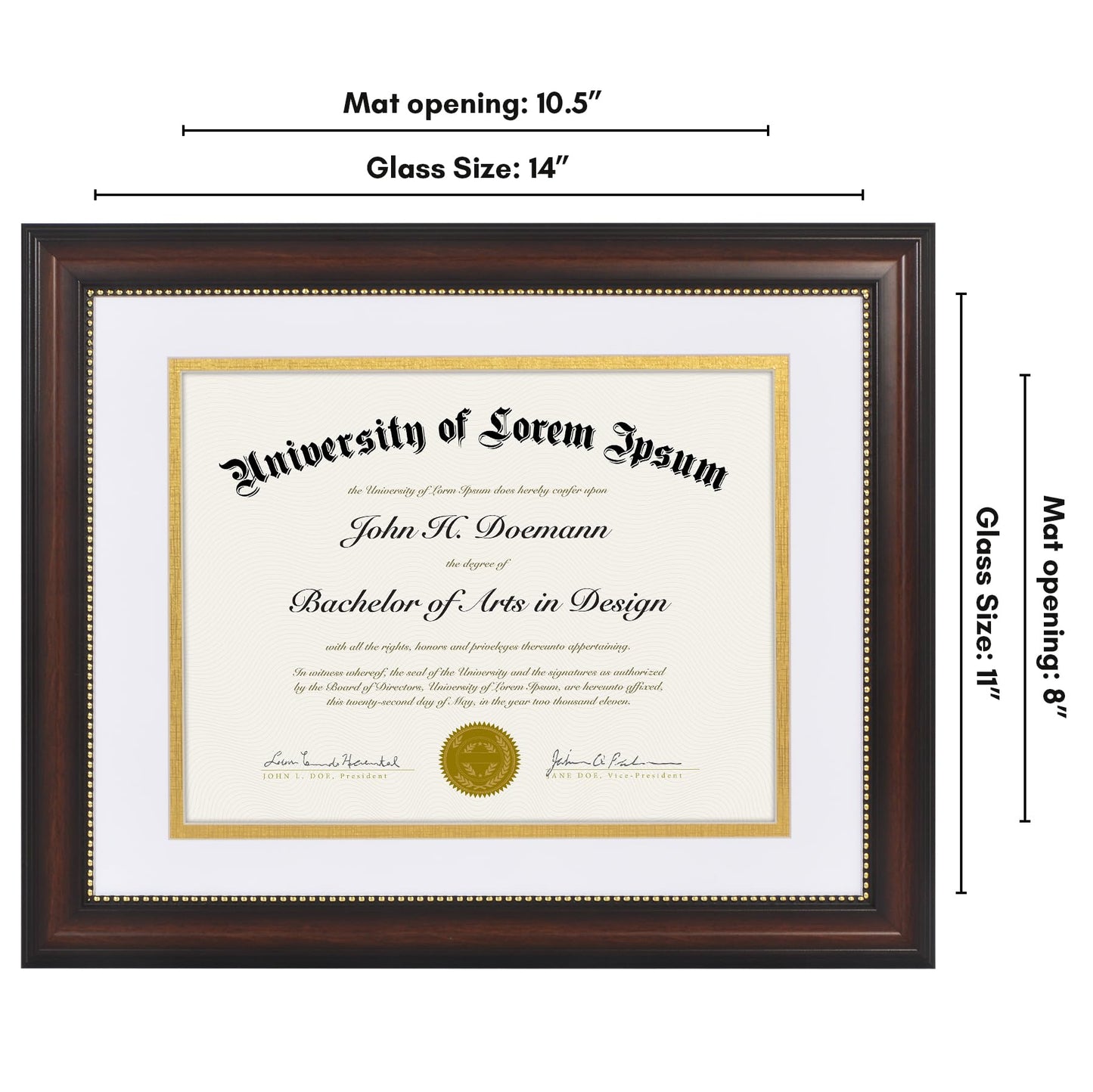 Legacy Matted Document Frame