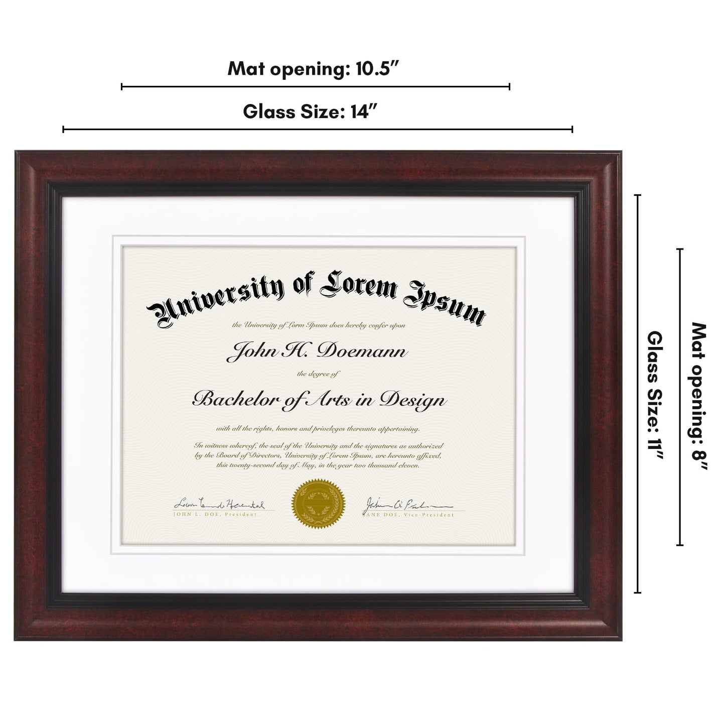 Legacy Matted Document Frame
