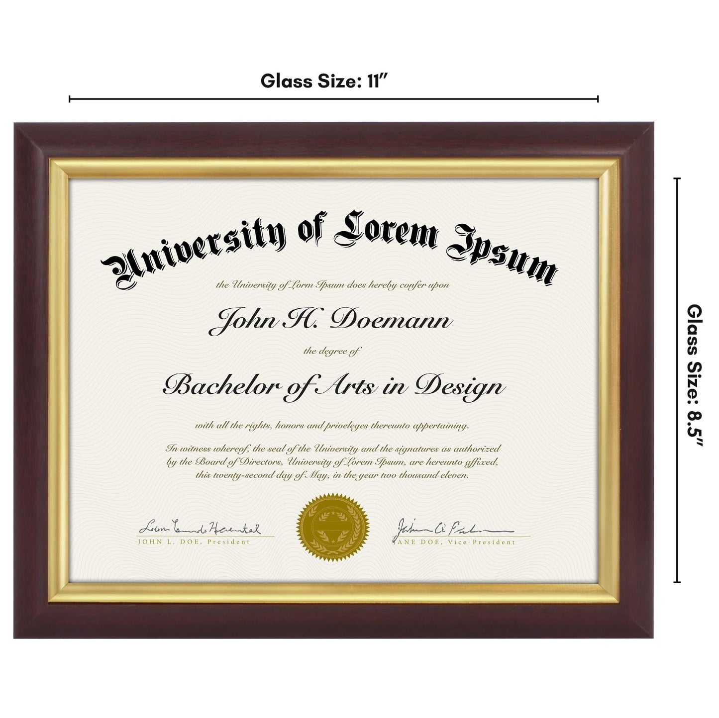 Legacy Unmatted Document Frame