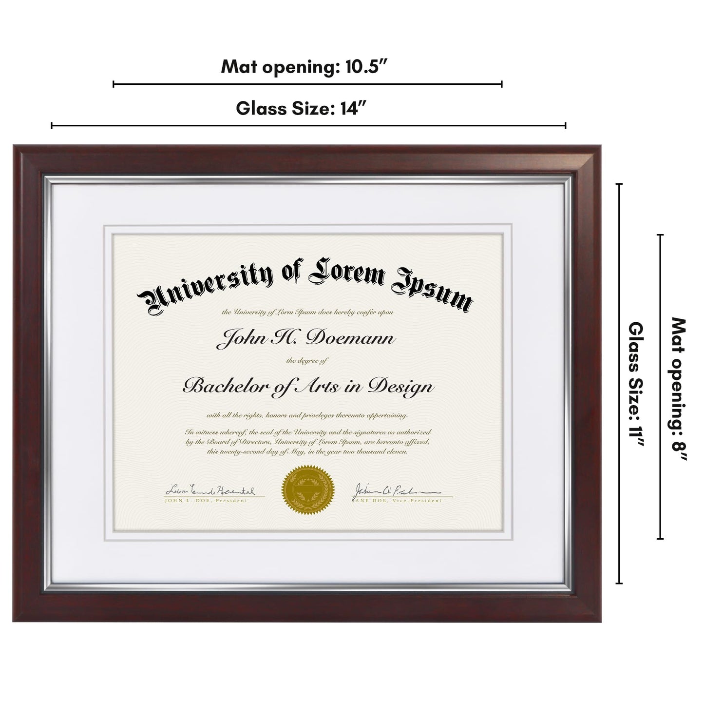 Legacy Matted Document Frame
