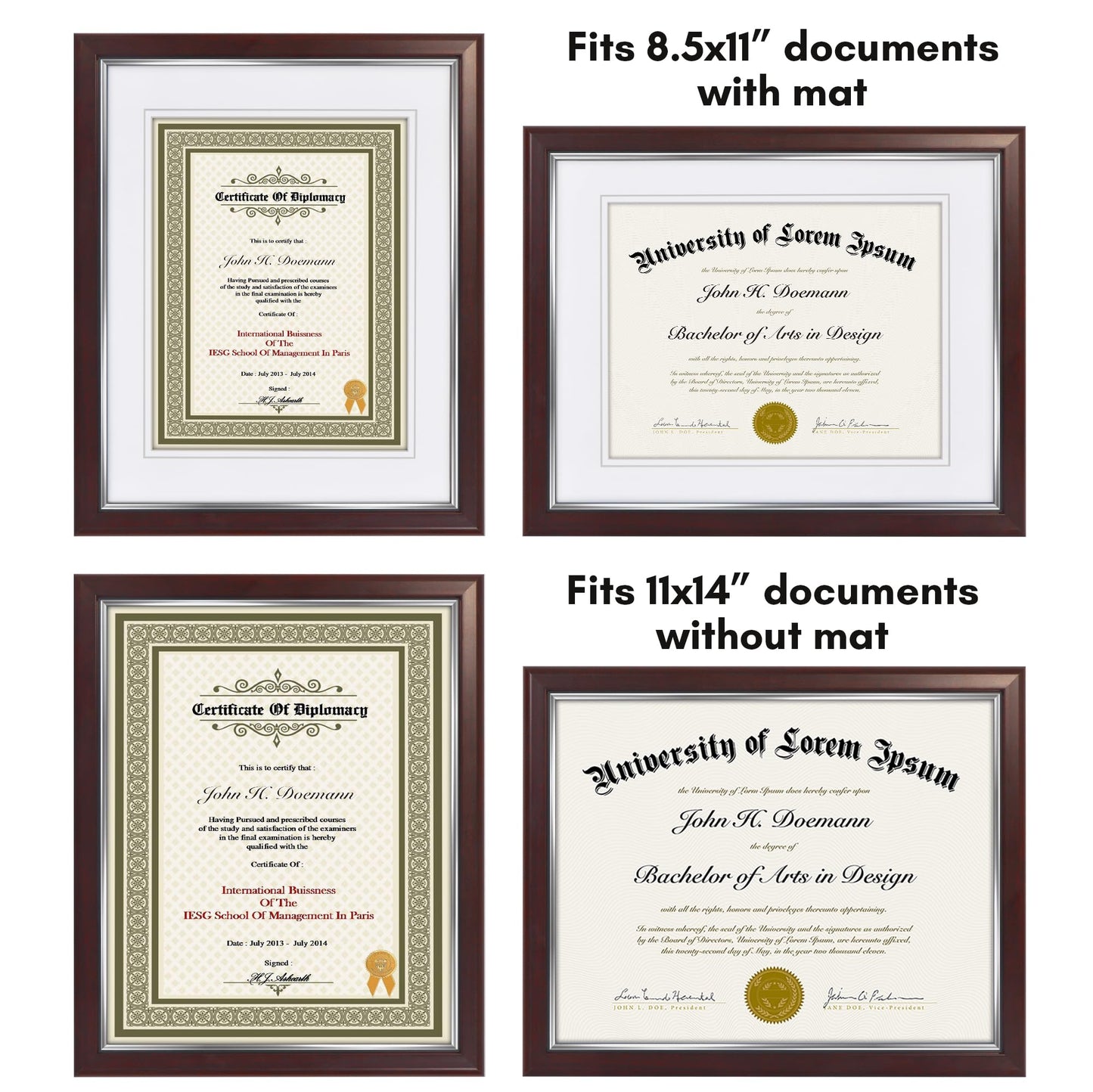 Legacy Matted Document Frame