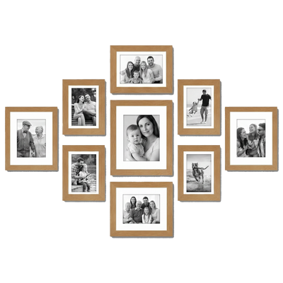 Signature Matted Picture Frame — Multi / Oak / 7-Pack