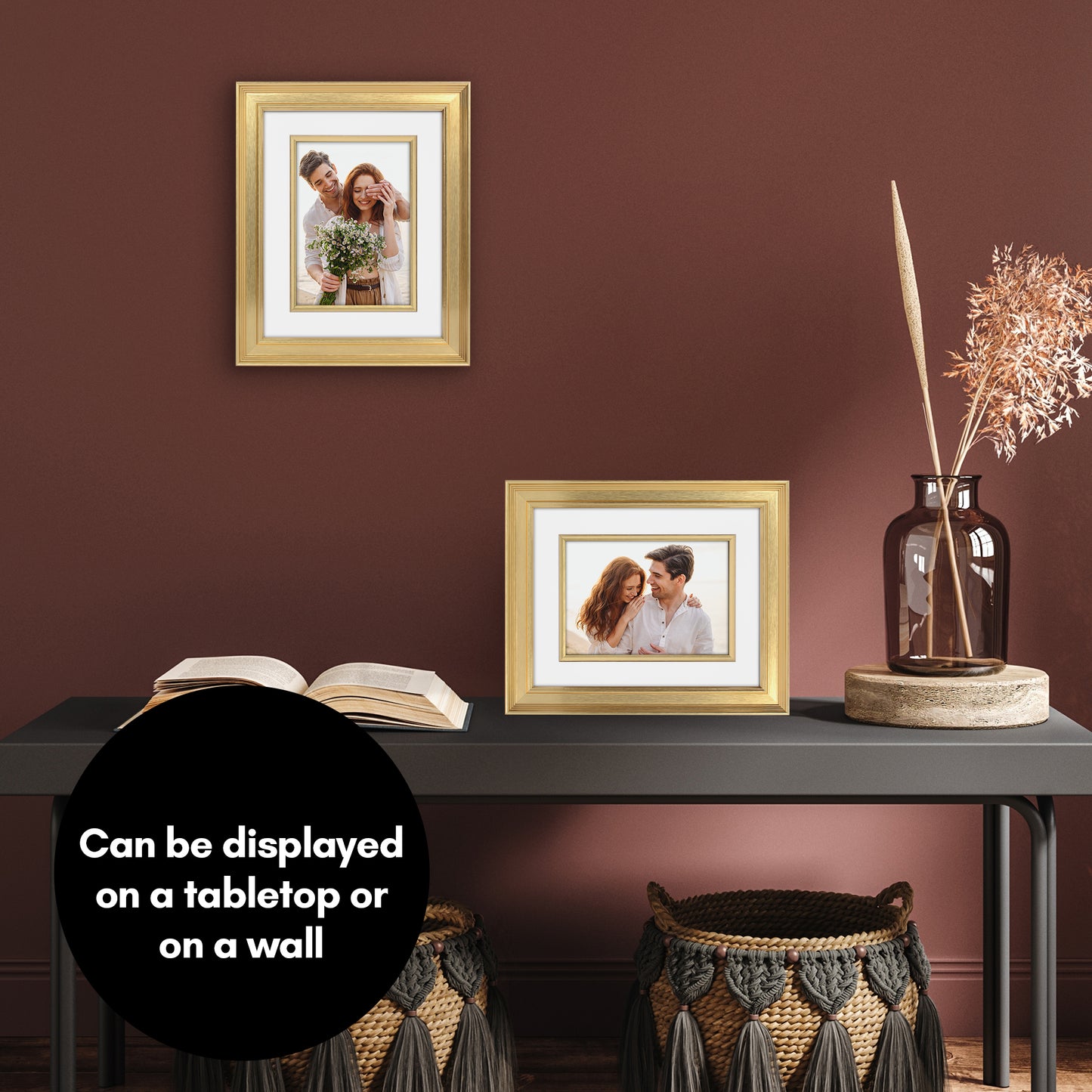 Veranda Picture Frame | Fillet Accent | Mat Included | Shatter-Resistant - Americanflat