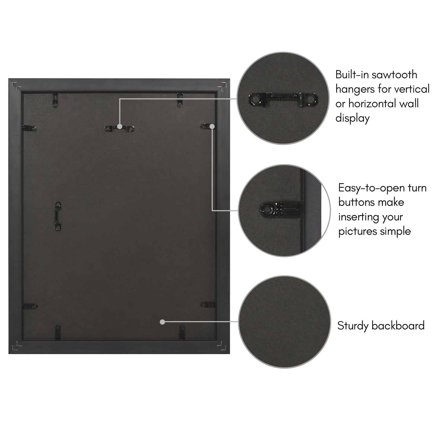 Veranda Picture Frame | Fillet Accent | Mat Included | Shatter-Resistant - Americanflat