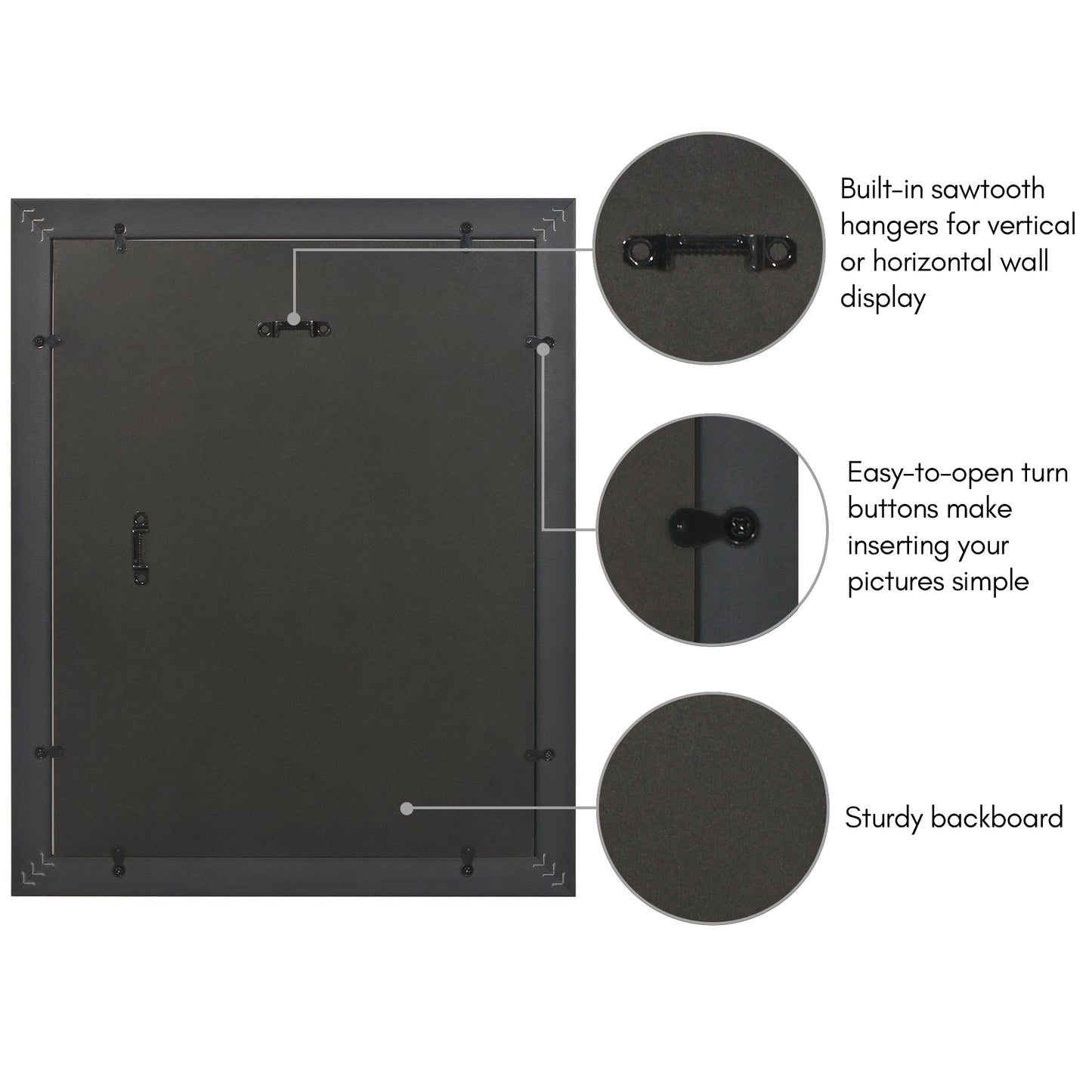 Veranda Picture Frame | Fillet Accent | Mat Included | Shatter-Resistant - Americanflat