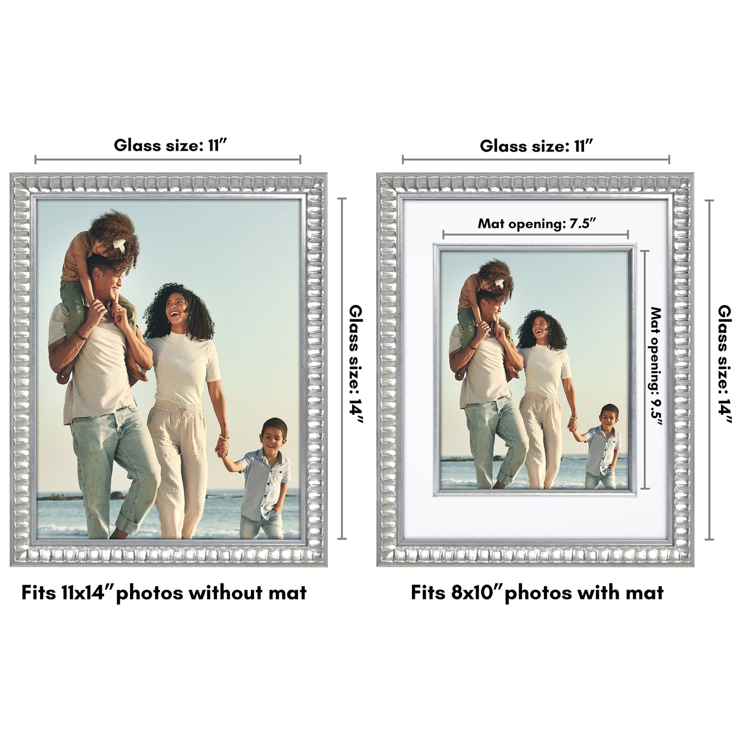 Veranda Picture Frame | Fillet Accent | Mat Included | Shatter-Resistant - Americanflat