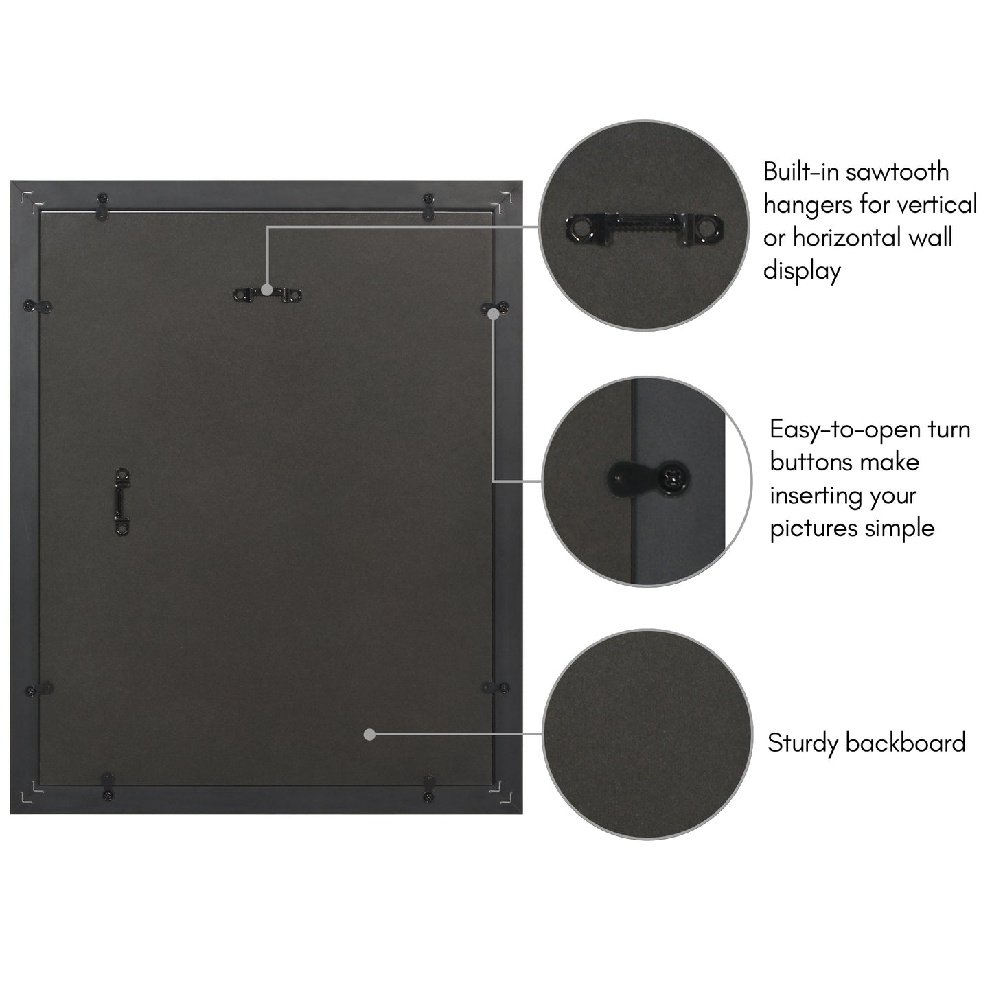 Veranda Picture Frame | Fillet Accent | Mat Included | Shatter-Resistant - Americanflat