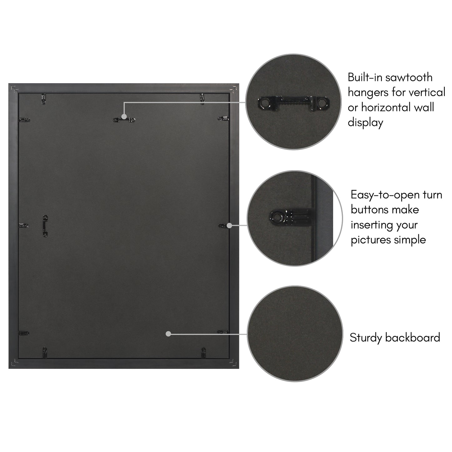 16x20 | Veranda Picture Frame | Fillet Accent | Acrylic Glazing | White Mat Fits 11x14 - Americanflat