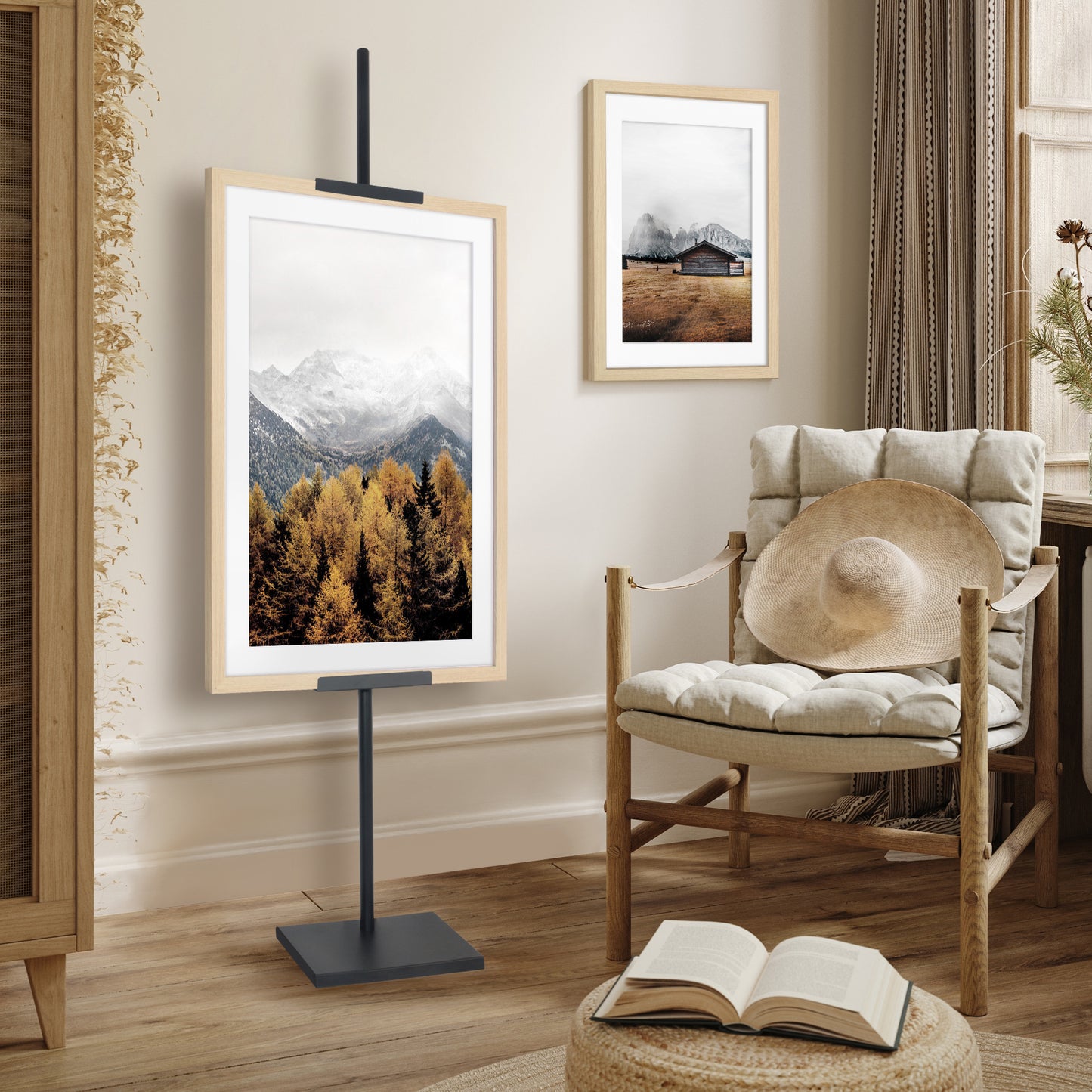 Black Adjustable Easel Stand | Tabletop Display for Frames - Americanflat
