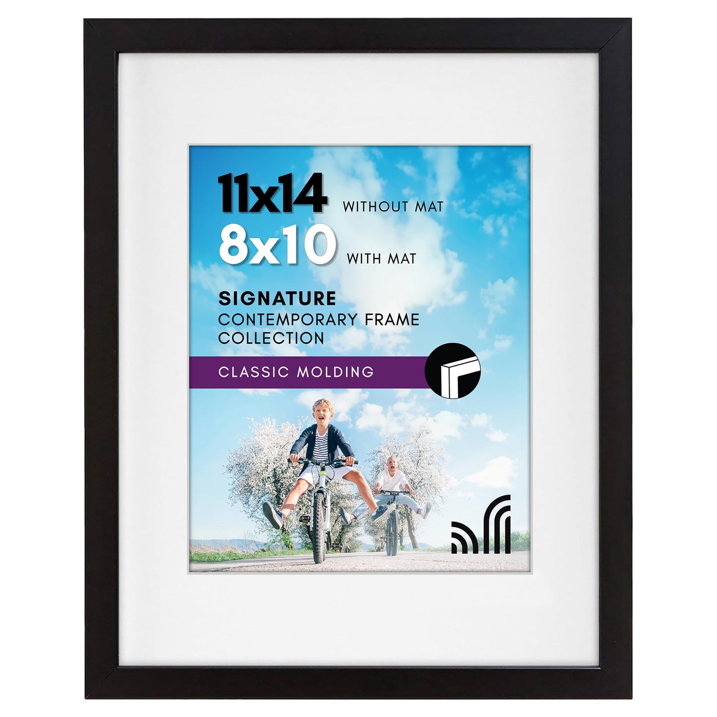 Americanflat Picture Frame | Includes Mat | Classic Molding | Signature Collection
