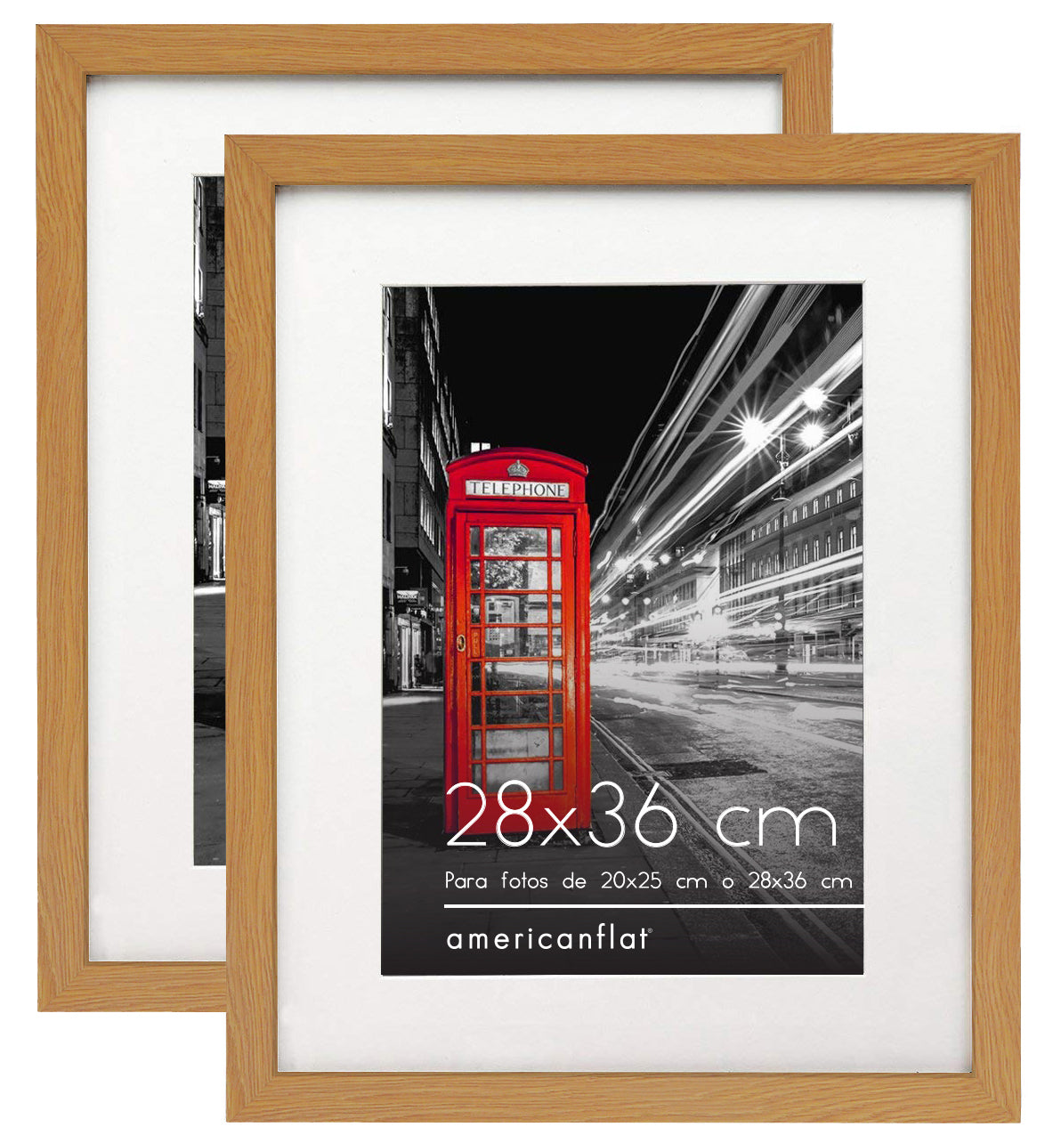 Americanflat Picture Frames | Set of 2 | With Mat | Shatter-Resistant Glass