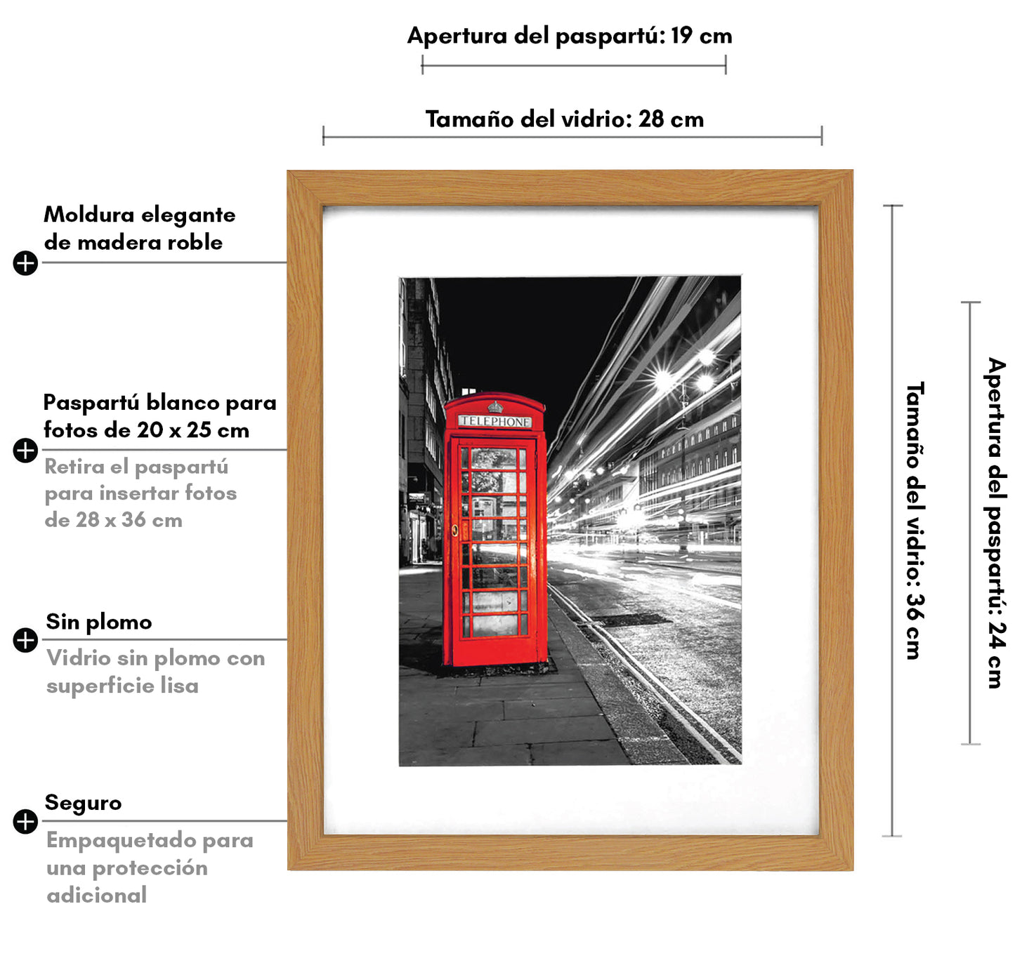 Americanflat Picture Frames | Set of 2 | With Mat | Shatter-Resistant Glass