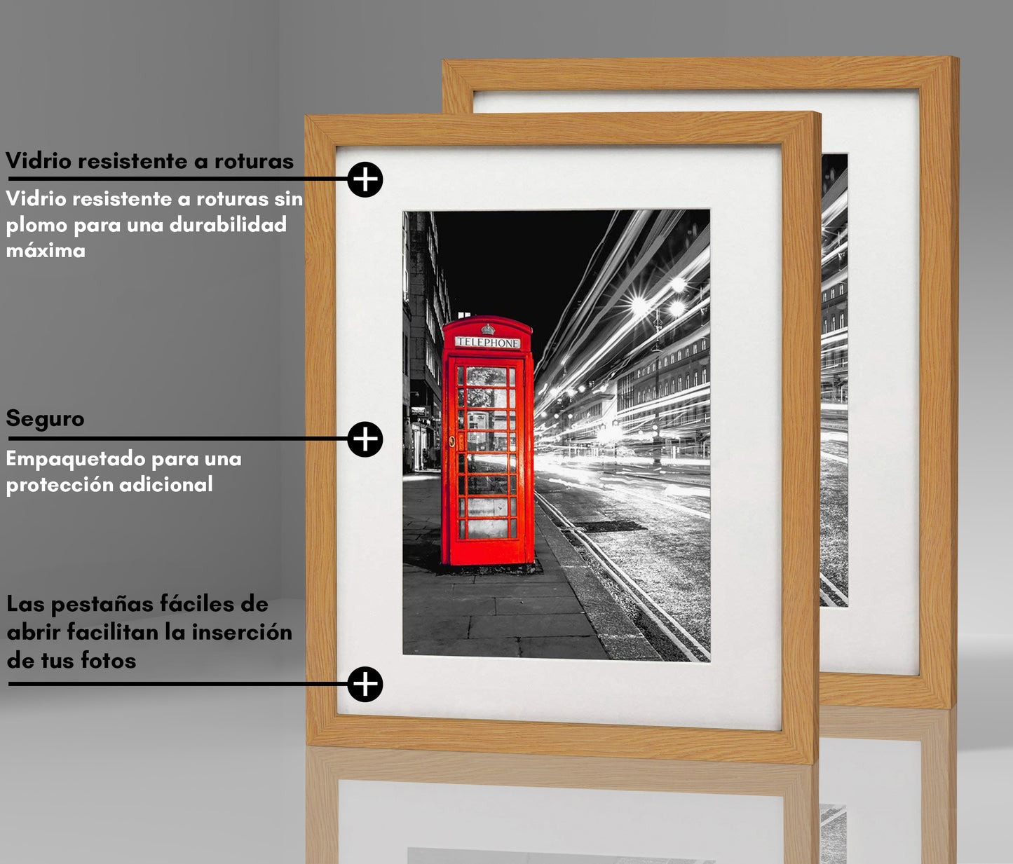 Americanflat Picture Frames | Set of 2 | With Mat | Shatter-Resistant Glass