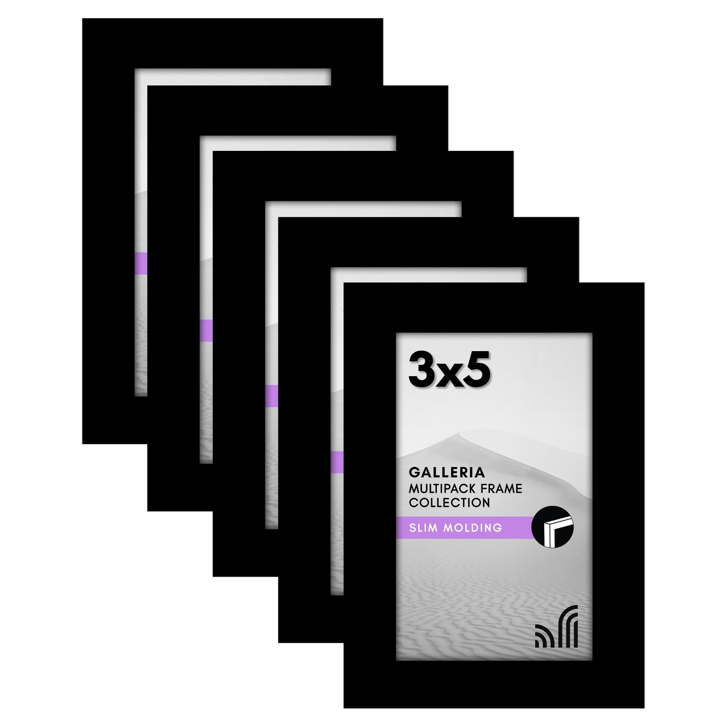 Set of 5 - Classic Gallery Picture Frame without Mat | Galleria Collection