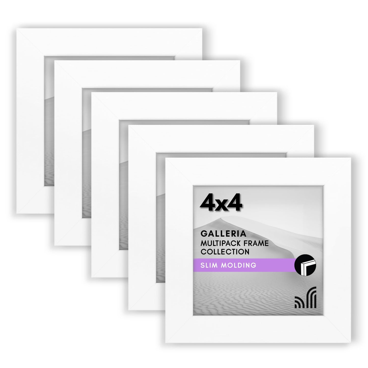 Set of 5 - Classic Gallery Picture Frame without Mat | Galleria Collection