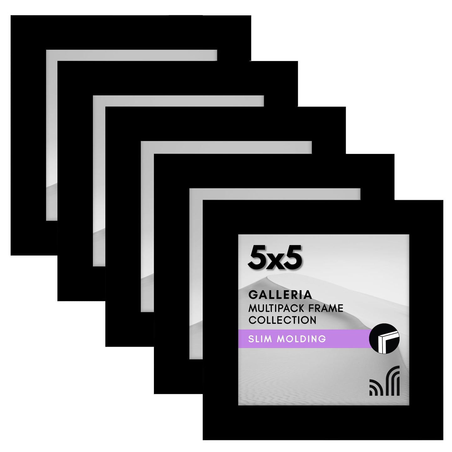 Set of 5 - Classic Gallery Picture Frame without Mat | Galleria Collection