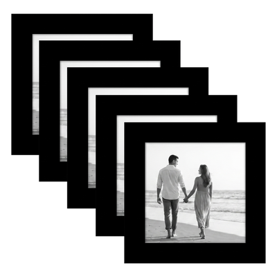 Galleria Unmatted Picture Frame — 5x5 / Black / 5 Pack
