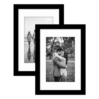 Galleria Matted Picture Frame — 5x7 with 4x6 mat / Black / 2 Pack