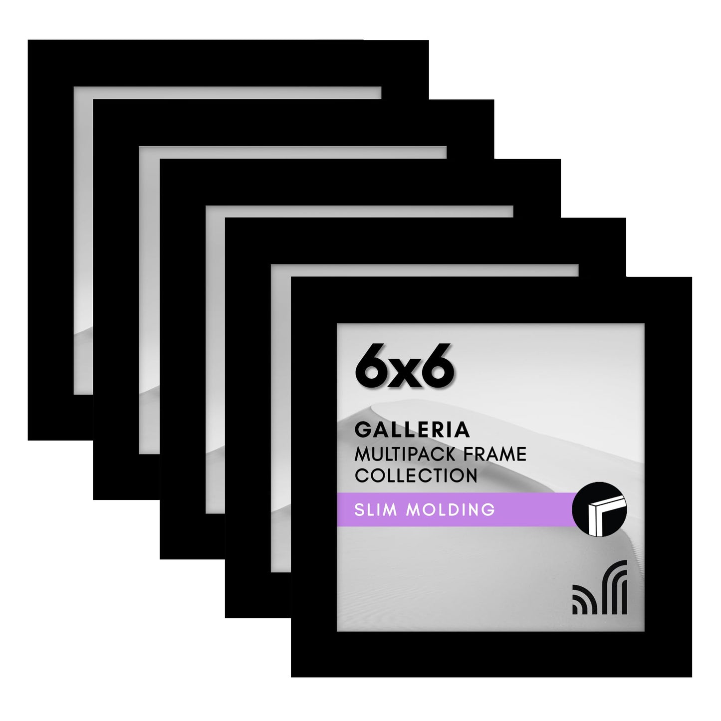 Set of 5 - Classic Gallery Picture Frame without Mat | Galleria Collection