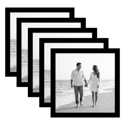 Galleria Unmatted Picture Frame — 6x6 / Black / 5 Pack