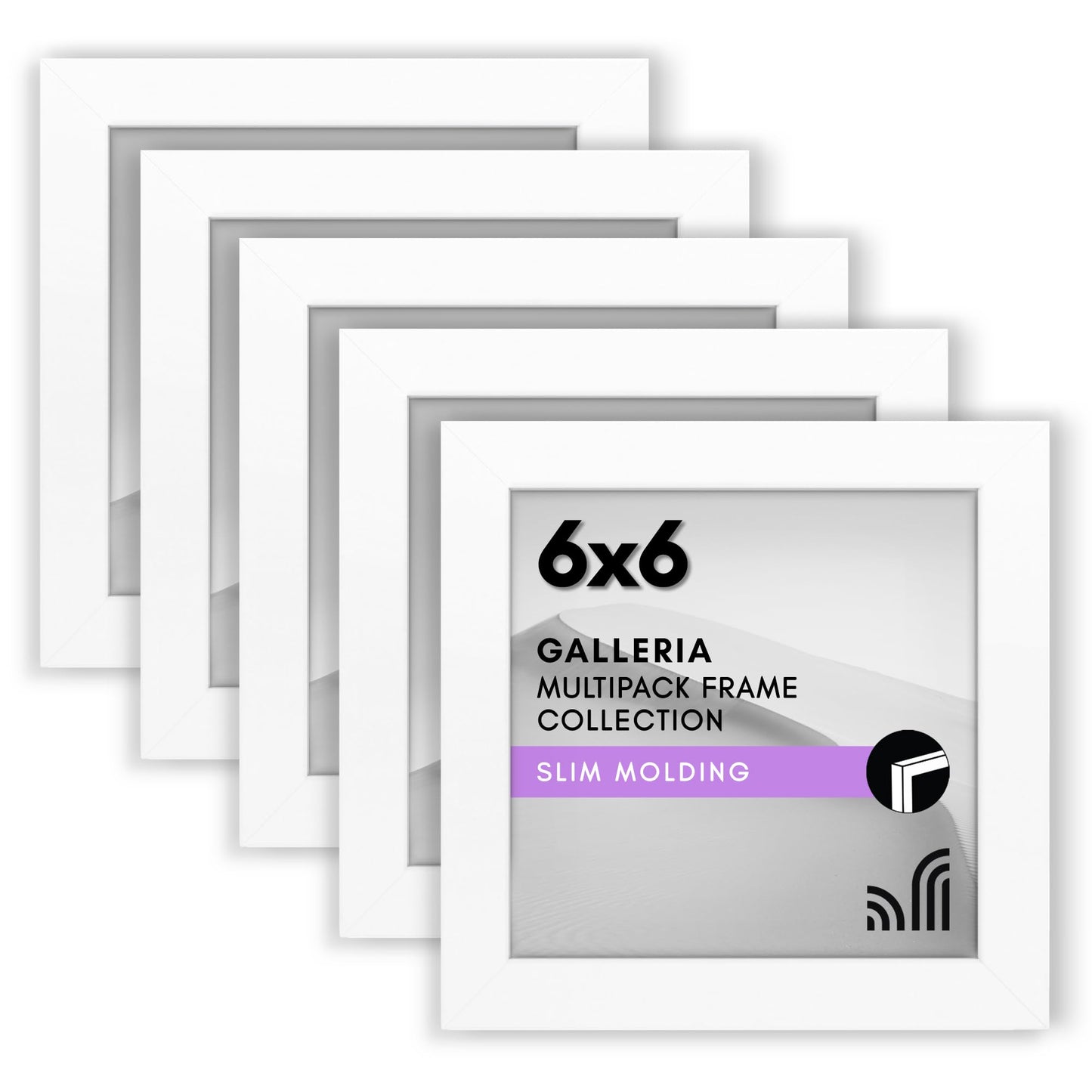 Set of 5 - Classic Gallery Picture Frame without Mat | Galleria Collection