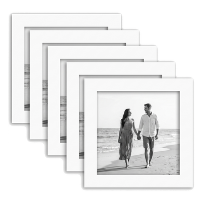 Galleria Unmatted Picture Frame — 6x6 / White / 5 Pack