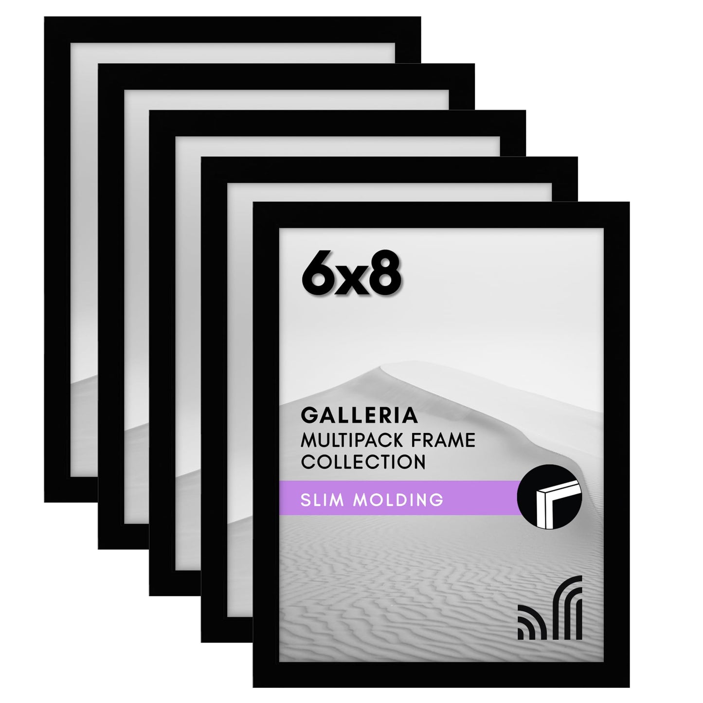 Set of 5 - Classic Gallery Picture Frame without Mat | Galleria Collection