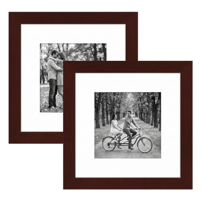 Galleria Matted Picture Frame — 7x7 with 4x4 mat / Brown / 2 Pack
