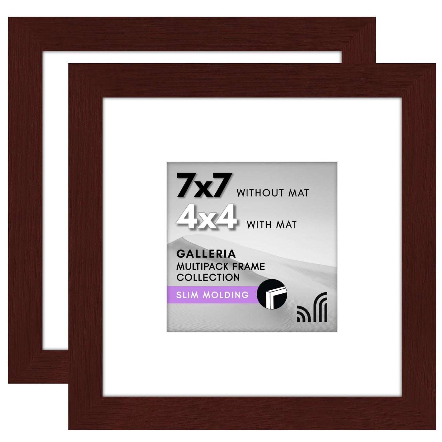 Americanflat Galleria Picture Frames | Set of 2 | With Mat | Acrylic