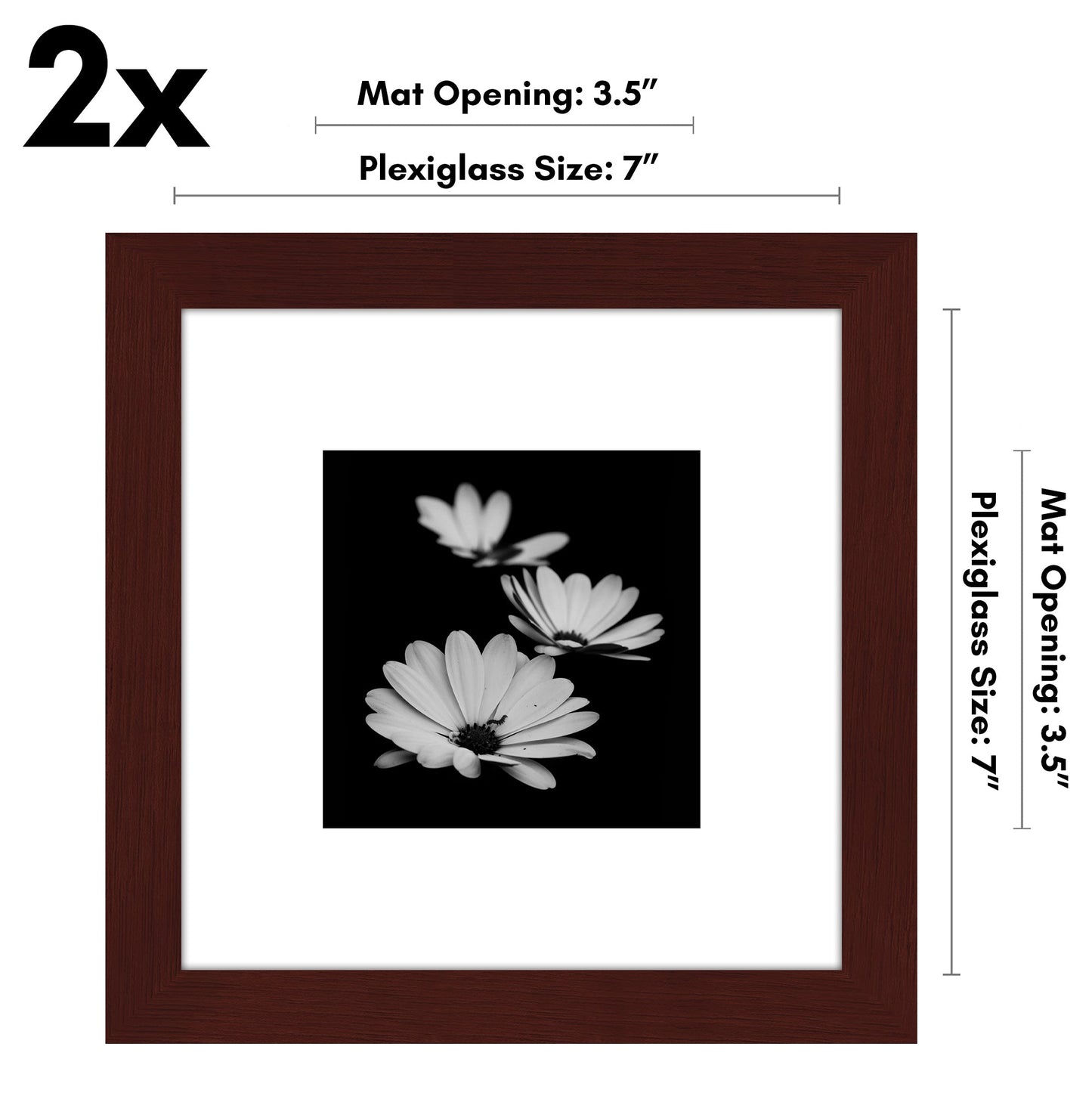Americanflat Galleria Picture Frames | Set of 2 | With Mat | Acrylic