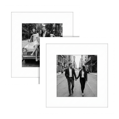 Galleria Matted Picture Frame — 7x7 with 4x4 mat / White / 2 Pack
