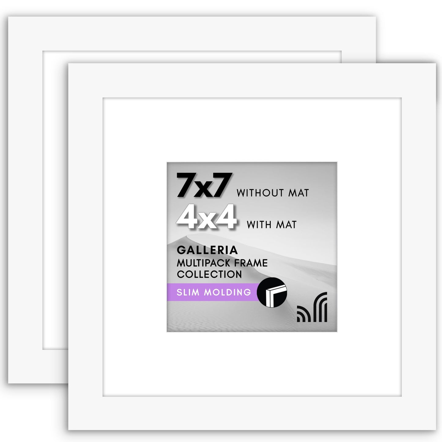 Americanflat Galleria Picture Frames | Set of 2 | With Mat | Acrylic