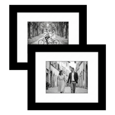 Galleria Matted Picture Frame — 7x8 with 4x5 mat / Black / 2 Pack