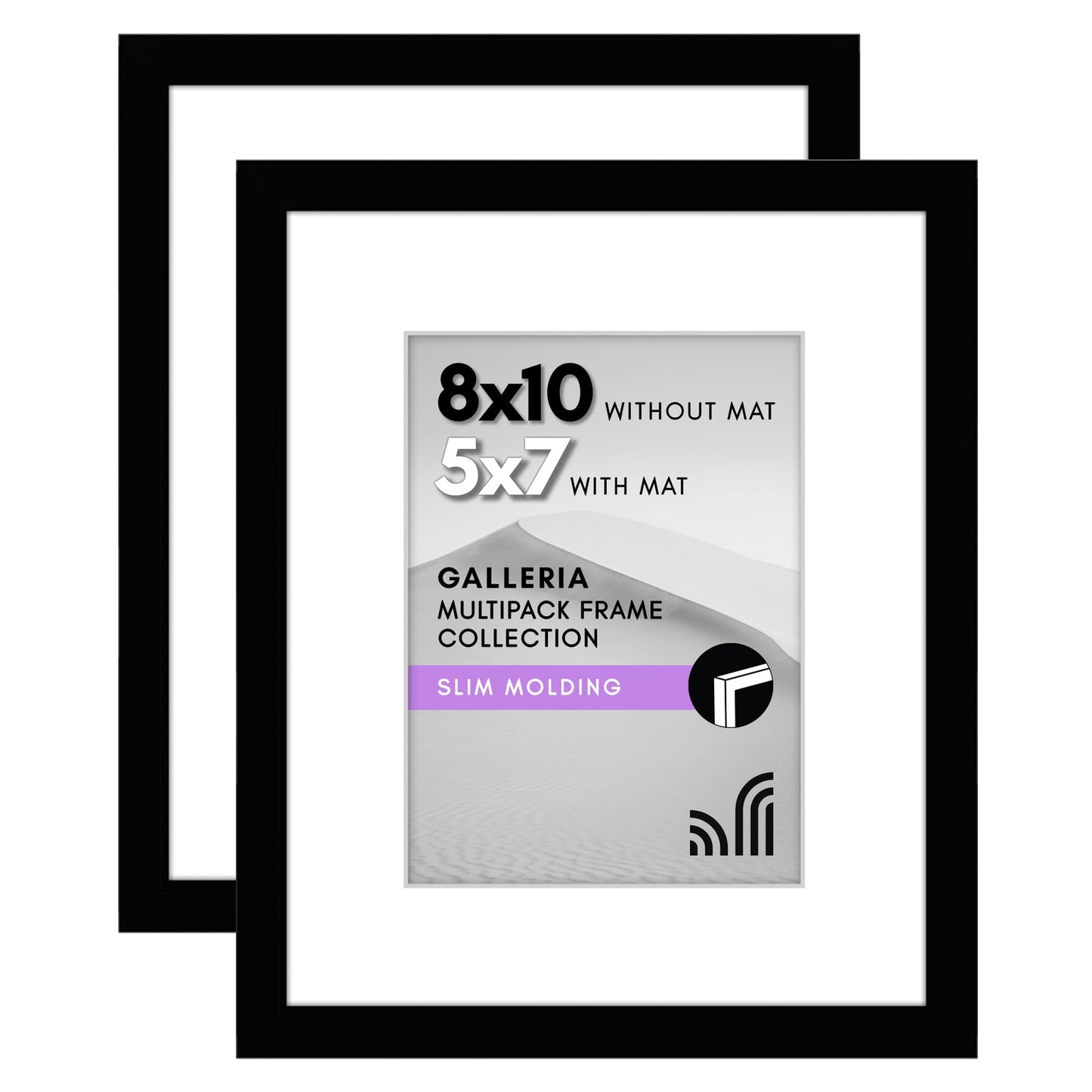 Americanflat Galleria Picture Frames | Set of 2 | With Mat | Acrylic
