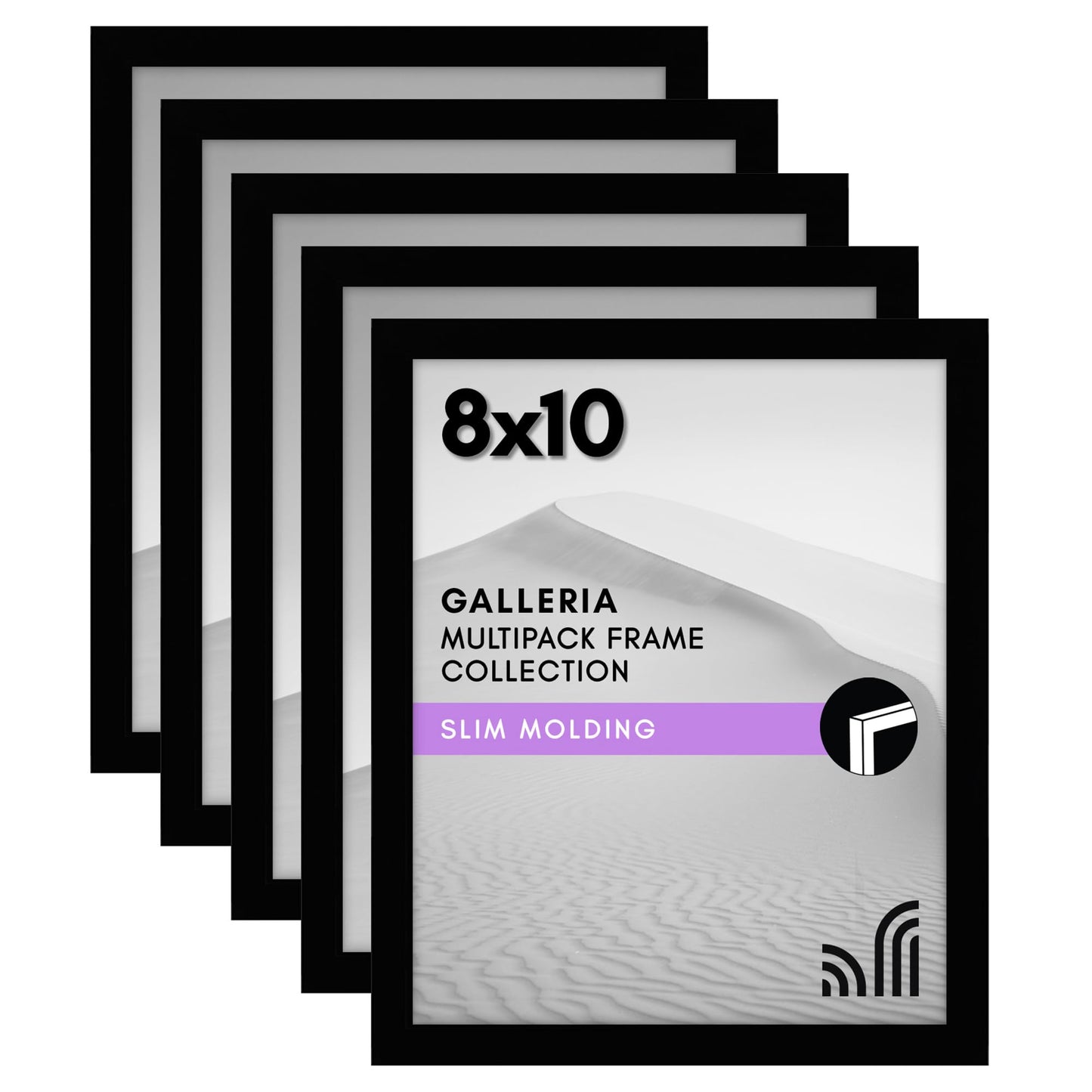 Set of 5 - Classic Gallery Picture Frame without Mat | Galleria Collection