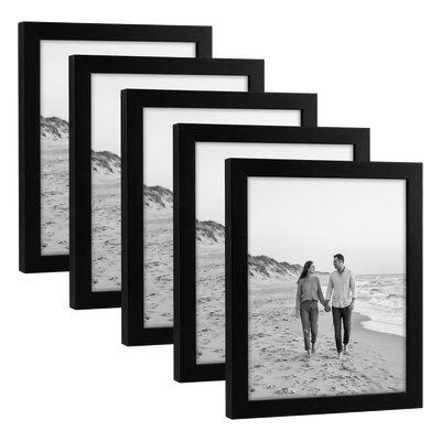Galleria Unmatted Picture Frame — 8x10 / Black / 5 Pack