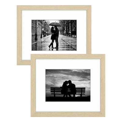 Galleria Matted Picture Frame — 8x10 with 5x7 mat / Natural Oak / 2 Pack
