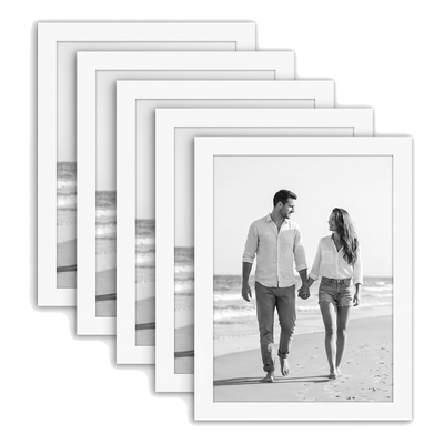 Galleria Unmatted Picture Frame — 8x11 / White / 5 Pack