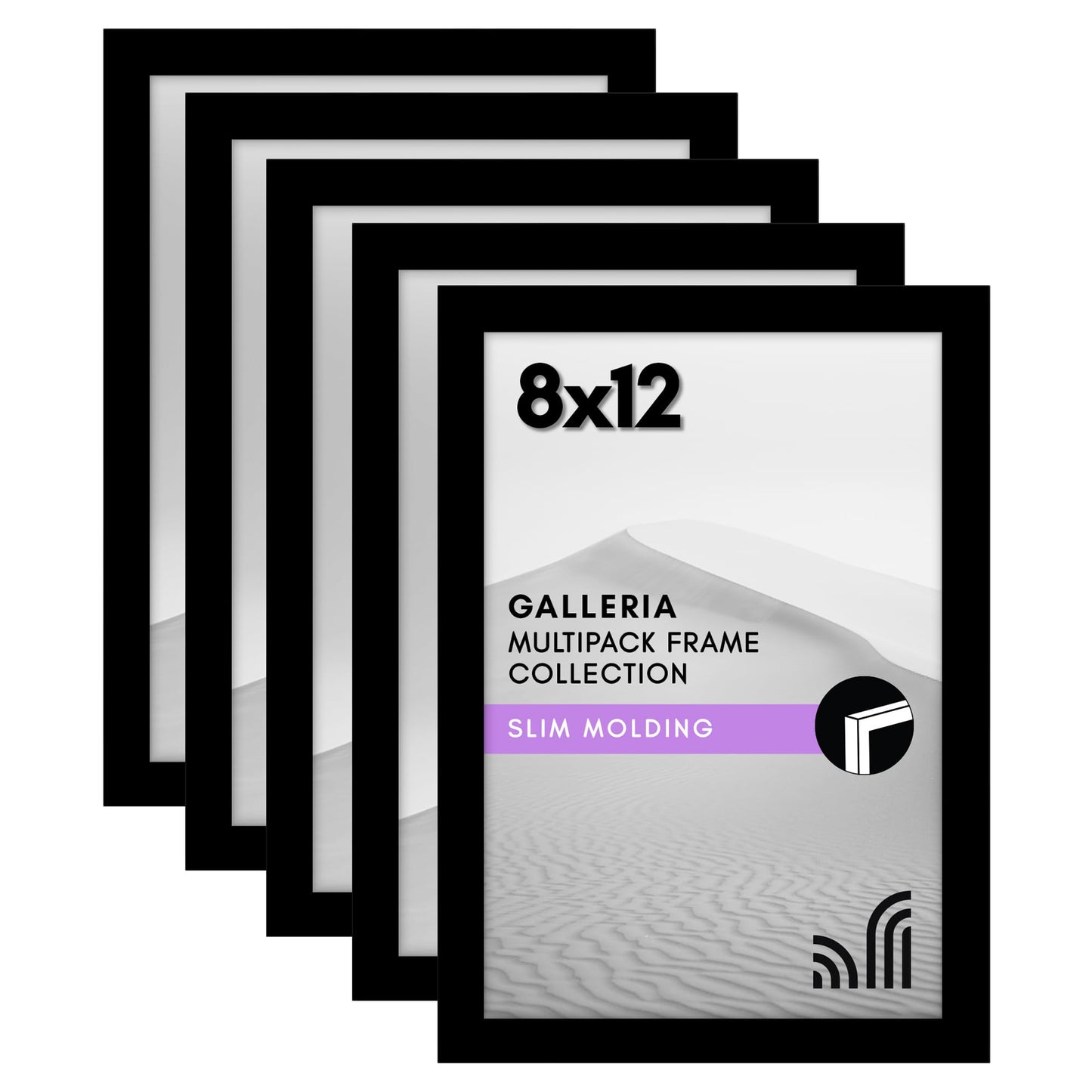 Set of 5 - Classic Gallery Picture Frame without Mat | Galleria Collection