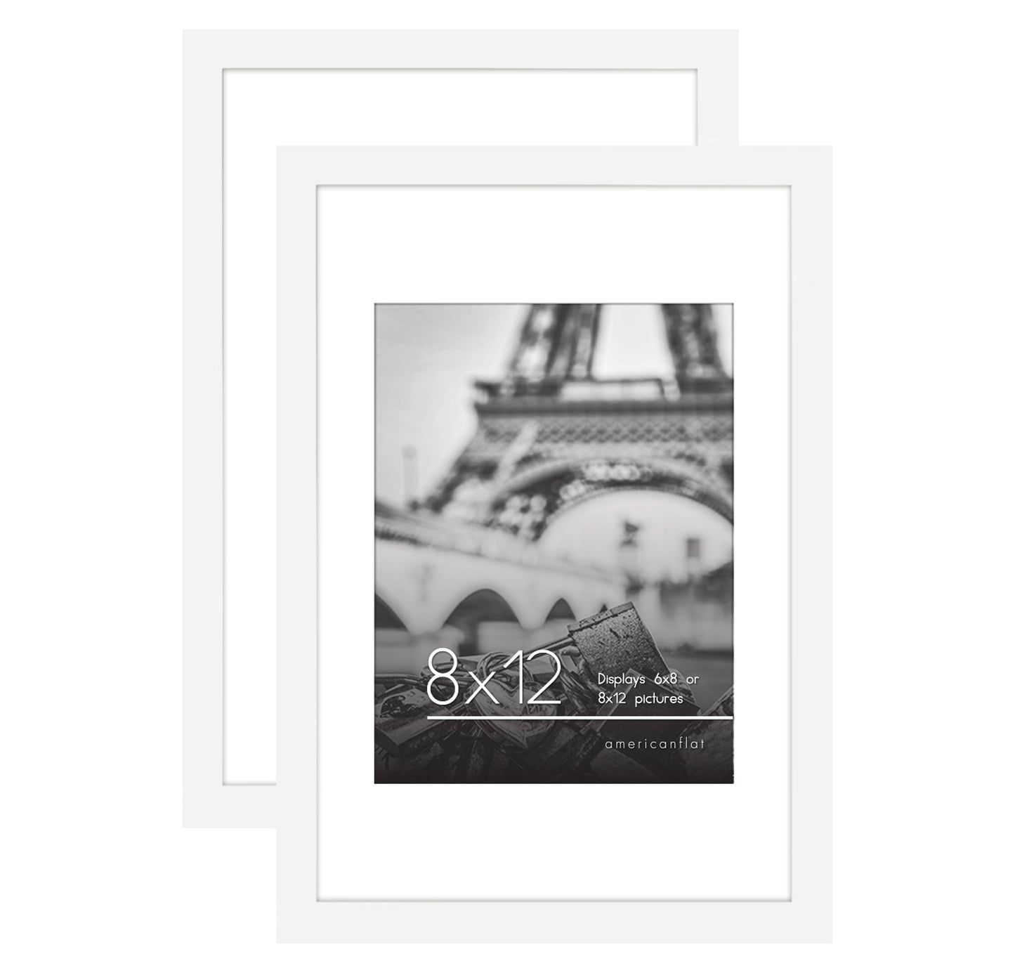 Americanflat Galleria Picture Frames | Set of 2 | With Mat | Acrylic