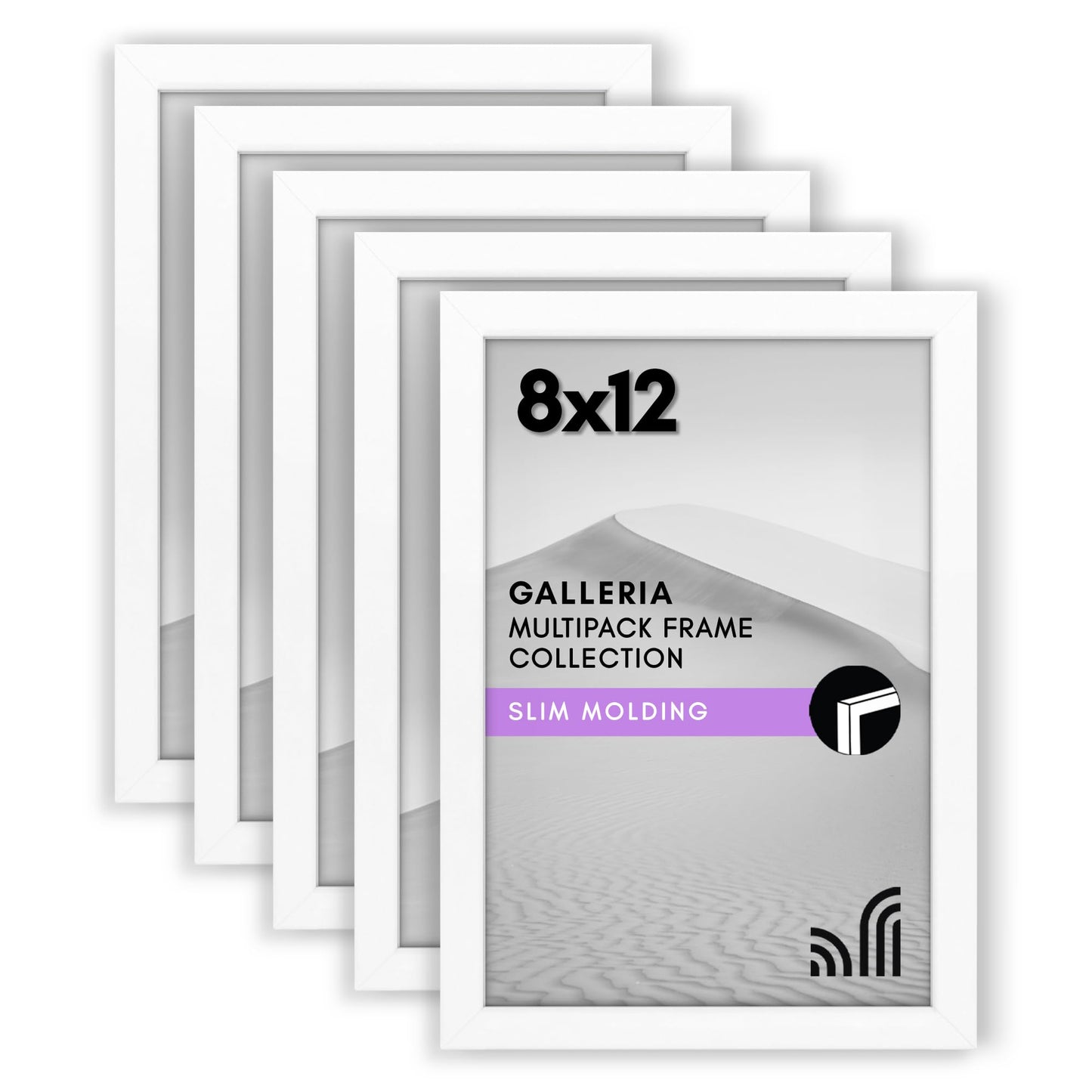 Set of 5 - Classic Gallery Picture Frame without Mat | Galleria Collection
