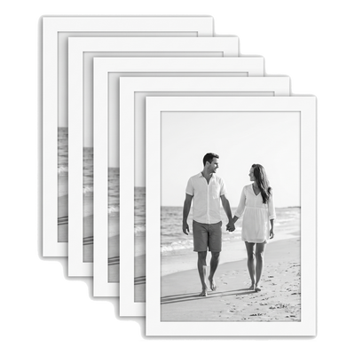 Galleria Unmatted Picture Frame — 8x12 / White / 5 Pack