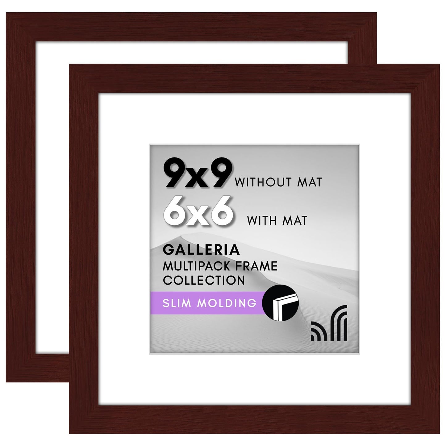 Americanflat Galleria Picture Frames | Set of 2 | With Mat | Acrylic