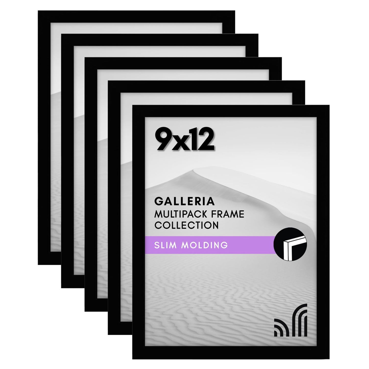 Set of 5 - Classic Gallery Picture Frame without Mat | Galleria Collection