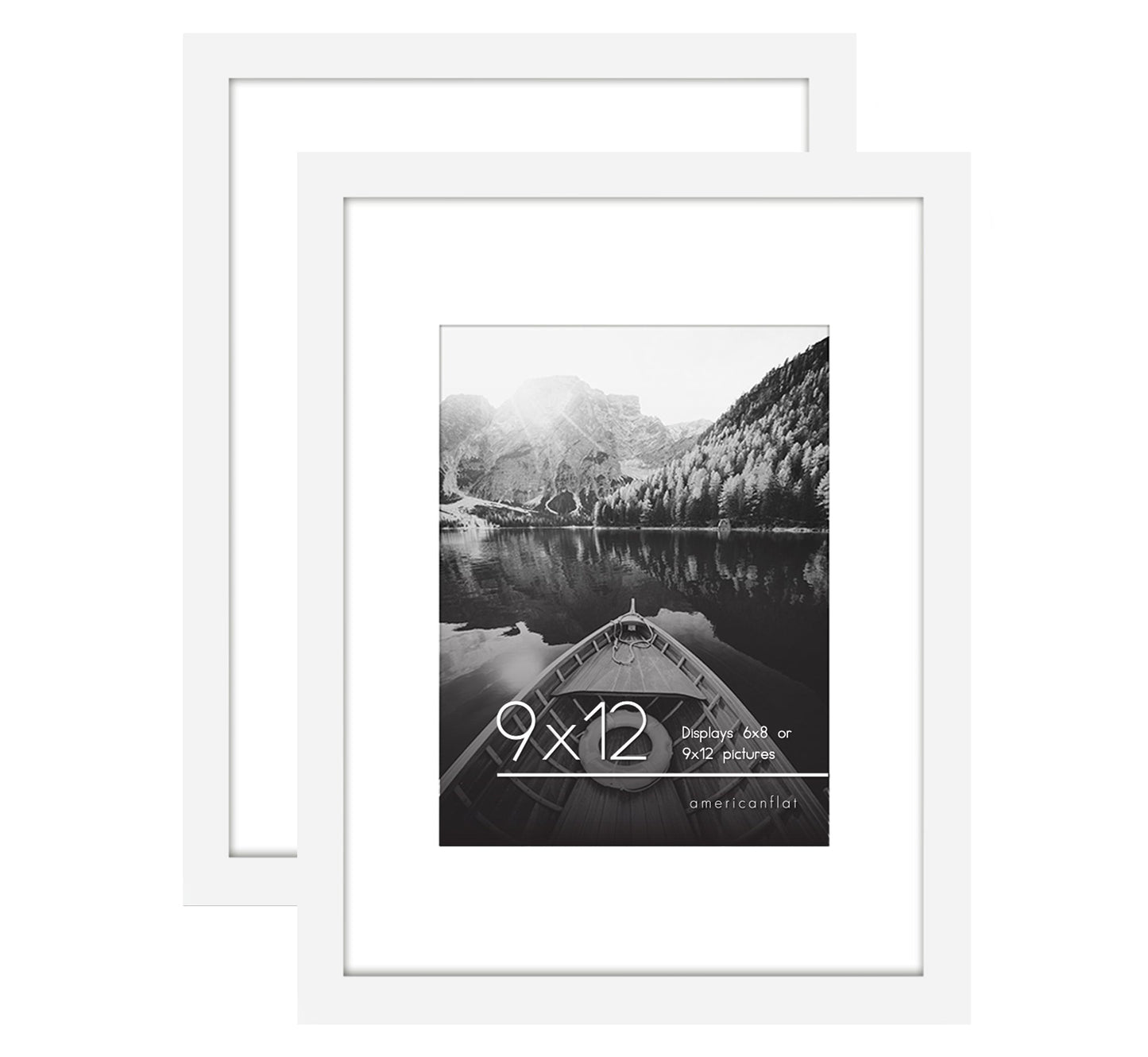 Americanflat Galleria Picture Frames | Set of 2 | With Mat | Acrylic