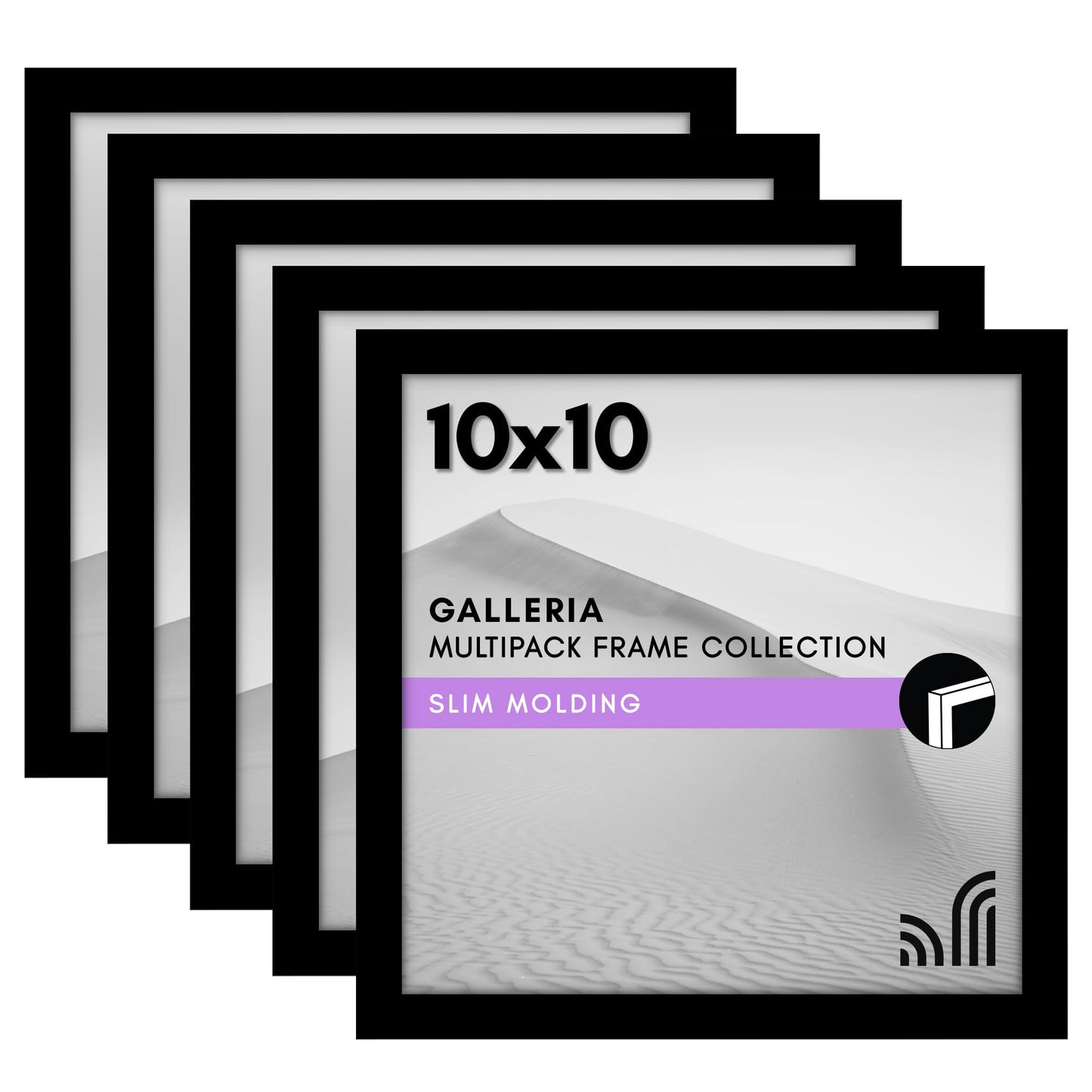 Set of 5 - Classic Gallery Picture Frame without Mat | Galleria Collection