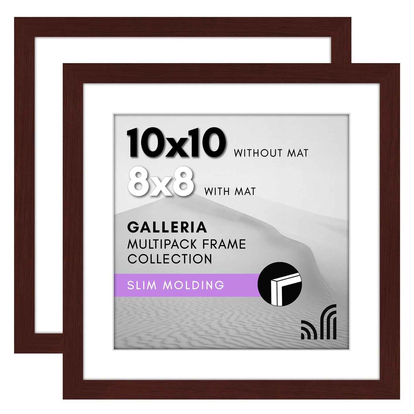 Americanflat Galleria Picture Frames | Set of 2 | With Mat | Acrylic